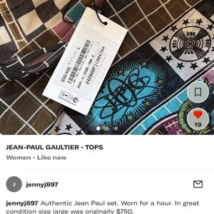 Jean-Paul Gaultier Multicolor Graphic Top